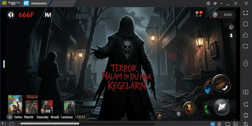 Gameplay 666F menampilkan suasana horor yang menegangkan dan mencekam.