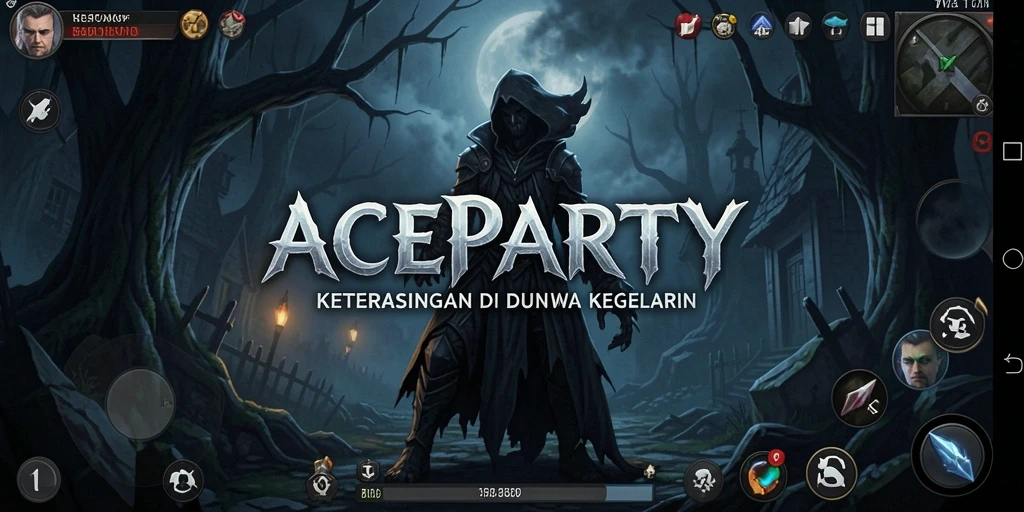 Tangkapan layar menampilkan suasana mencekam dalam permainan ACEPARTY.