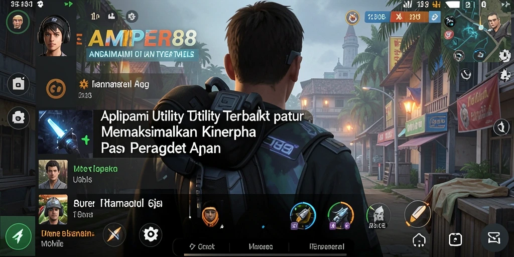 Tampilan antarmuka utama AMPER88 yang menampilkan fitur Utility.