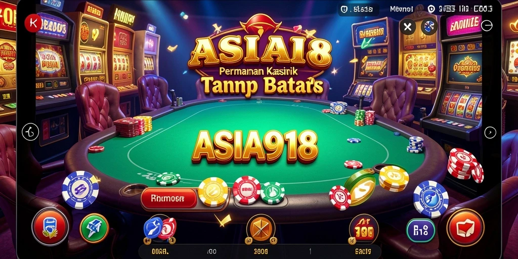 Tampilan permainan kasino yang menegangkan dan mengasyikkan dalam ASIA918.