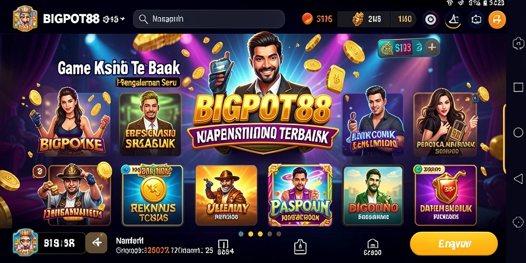 Screenshot BIGPOT88 menunjukkan antarmuka permainan Kasino yang menarik.