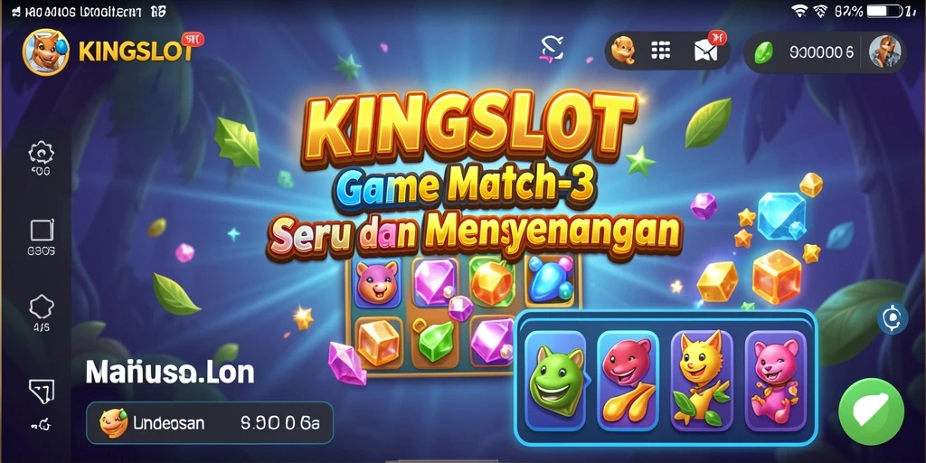 Tampilan menarik gameplay KINGSLOT dalam kategori Match-3.