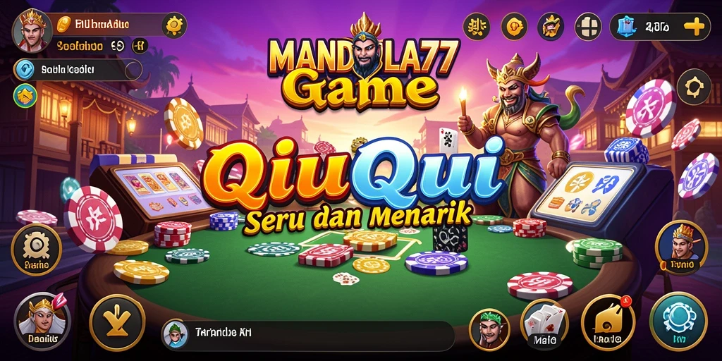 Tampilan gameplay seru dalam MANDALA77 untuk permainan QiuQiu.