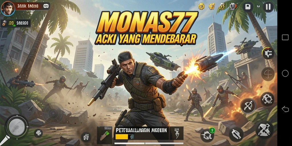 Tampilan menarik dari gameplay mendebarkan MONAS77.