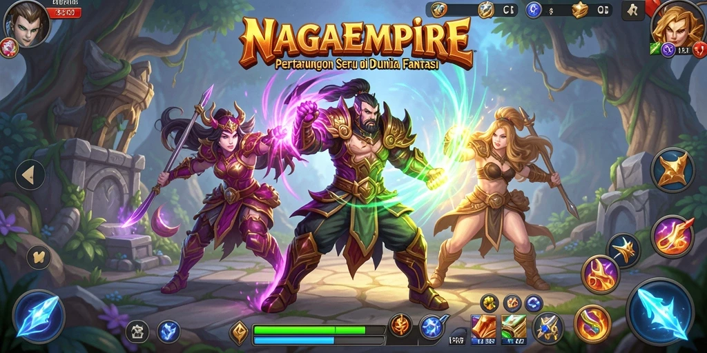 Tampilan gameplay mendebarkan di NAGAEMPIRE dengan aksi seru.
