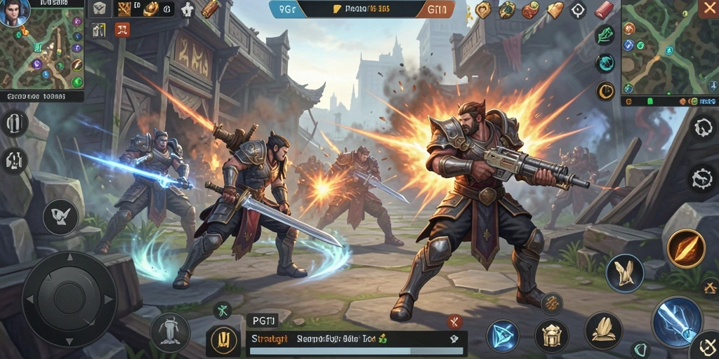 Tampilan gameplay PG11 yang mencengangkan dengan aksi pertempuran strategi.