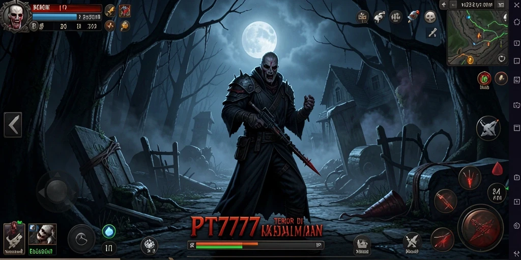 Tampilan menegangkan gameplay di dunia kegelapan PT777.