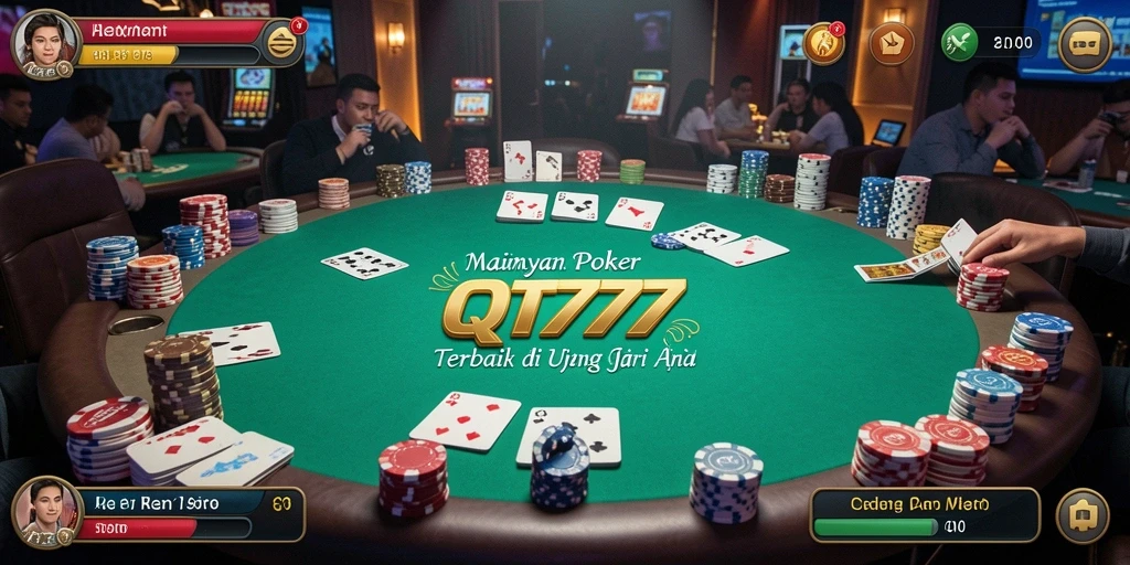 Tampilan screenshot QT777 menampilkan permainan Poker yang seru dan interaktif.
