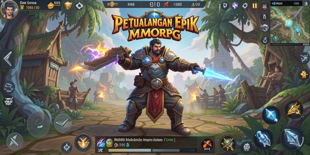 Tampilan gameplay R6R6 yang menarik dalam dunia MMORPG.