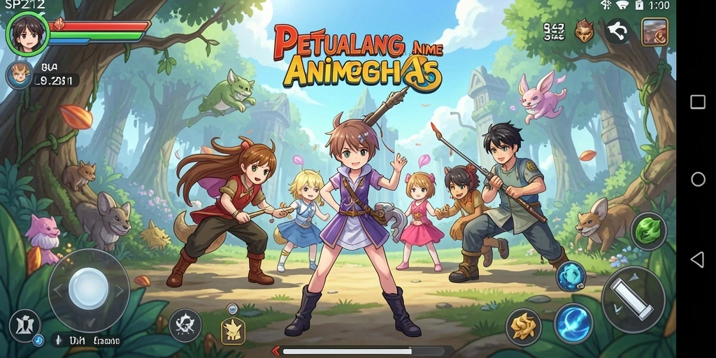 Tampilan gameplay SP212 yang menarik dan penuh warna.