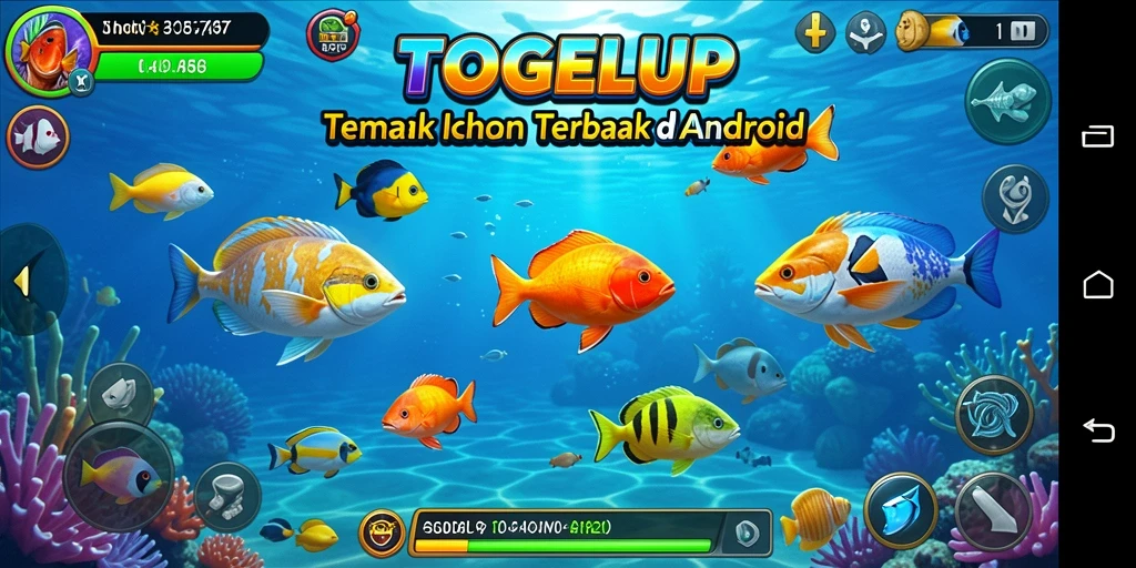 Screenshot utama TOGELUP menampilkan aksi menembak ikan yang seru.