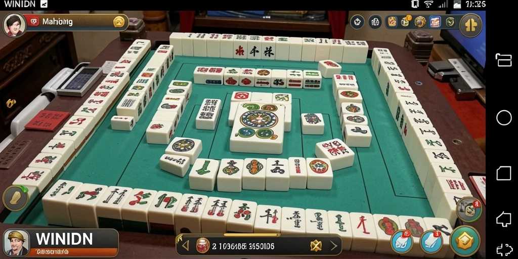 Screenshot gameplay WINIDN menampilkan keseruan bermain Mahjong.